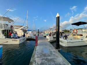 Several boats with people leaving at Fishing Tours