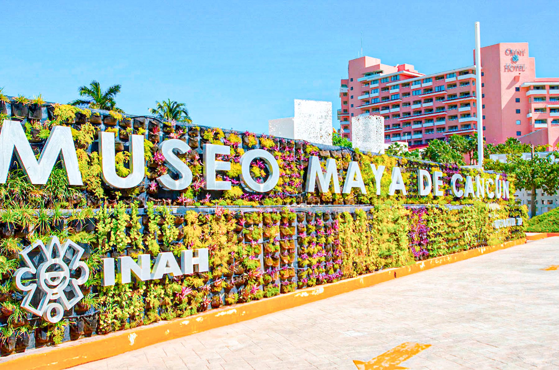 The entrance of the Cancun Mayan Museum