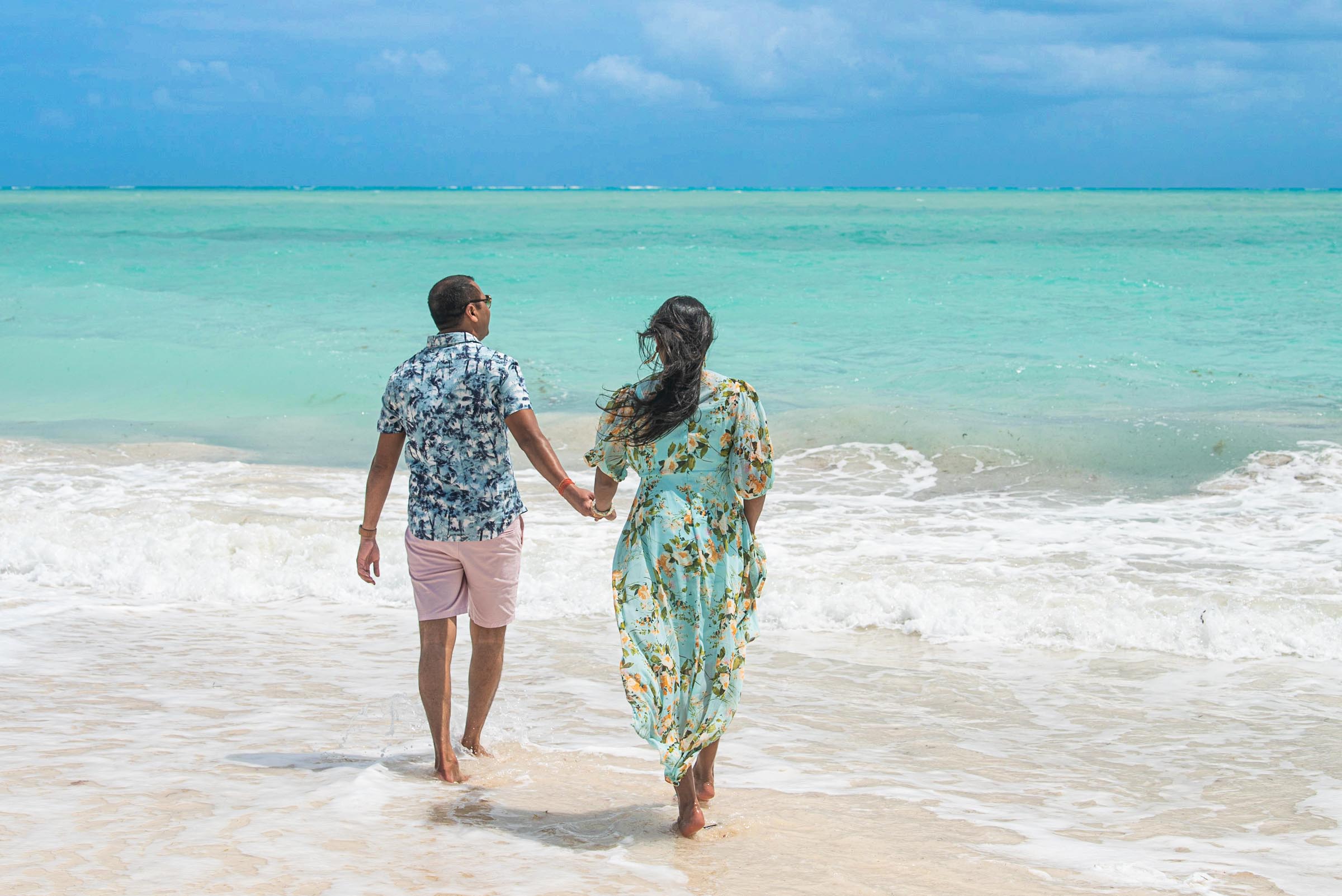 Couple of lovers on the beach