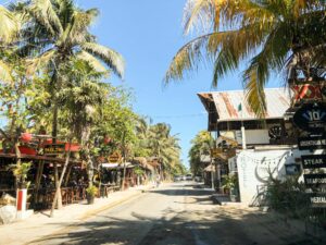 The Hotel Zone and commercial area in Tulum